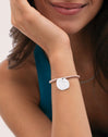 Bracciale Personalizzato Medaglione Organic Rosa Acciaio