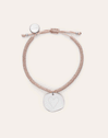 Bracciale Personalizzato Medaglione Organic Rosa Acciaio