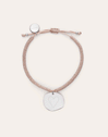 Bracciale Personalizzato Medaglione Organic Rosa Acciaio