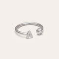 Personalized Ring Letter Spark Steel
