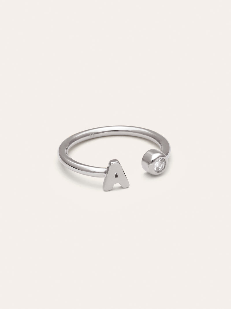 Anillo Personalizado Letter Spark Acero