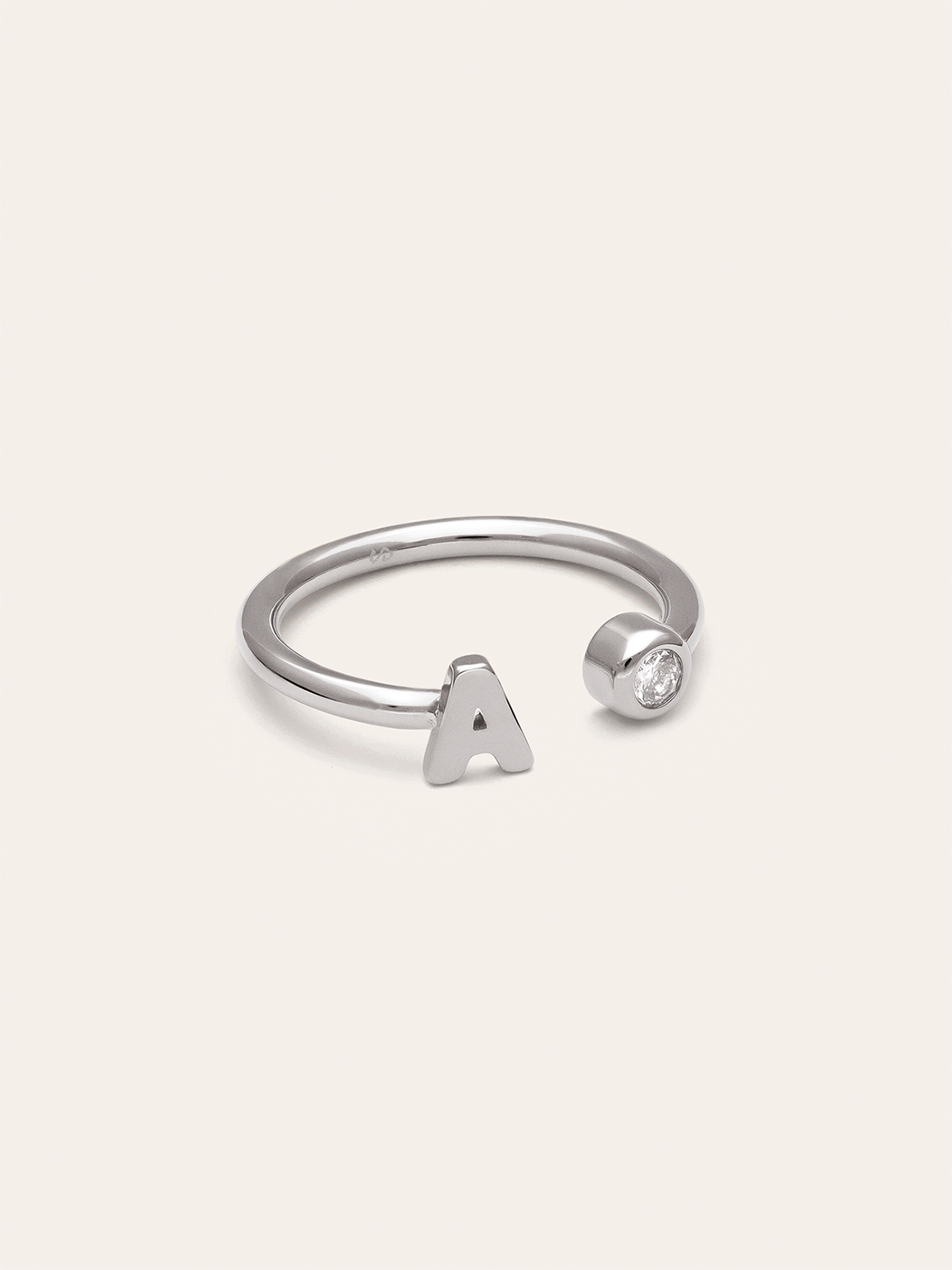 Anillo Personalizado Letter Spark Acero