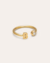 Anillo Personalizado Letter Spark Acero Baño Oro