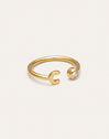 Anillo Personalizado Letter Spark Acero Baño Oro