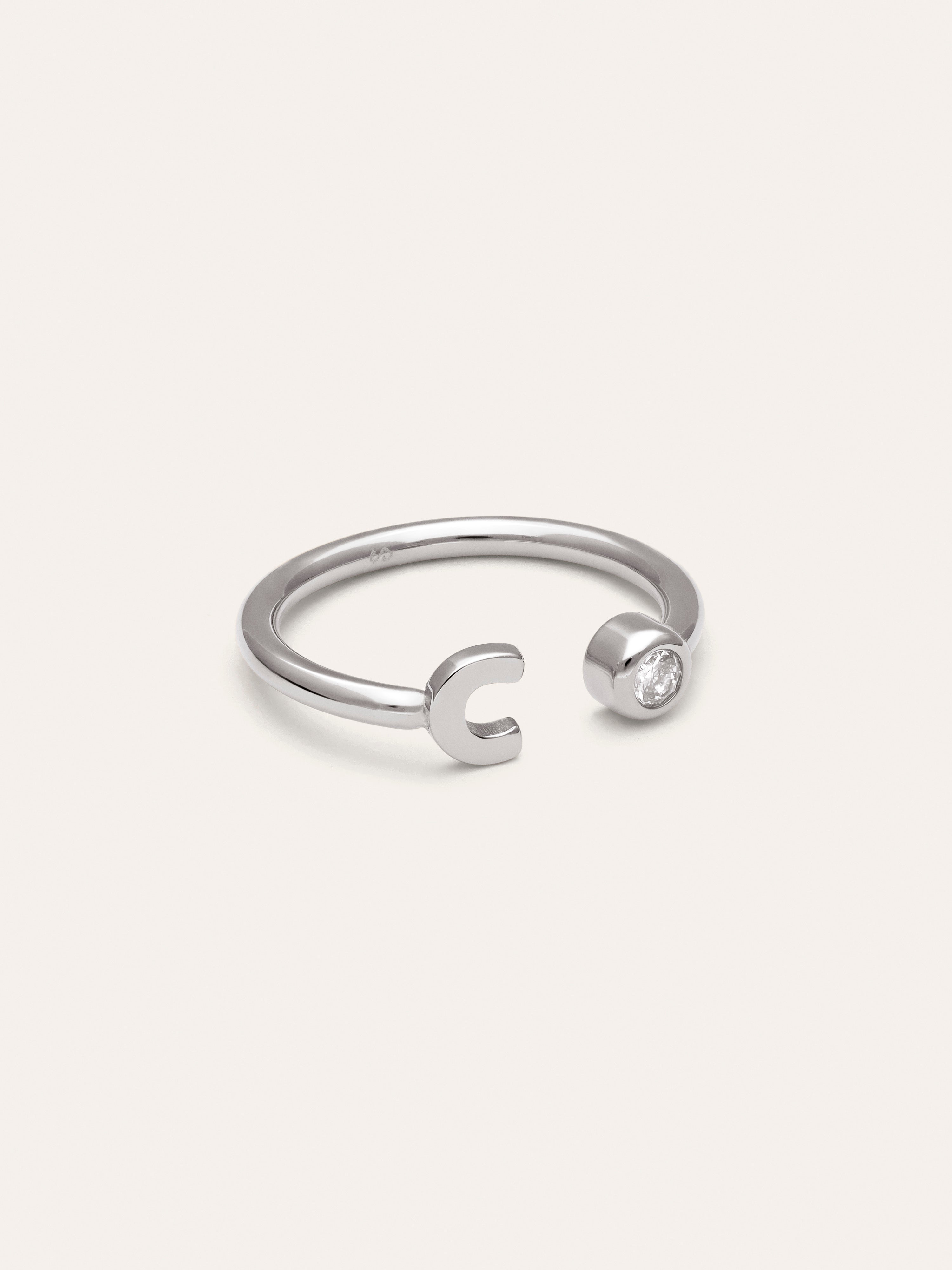 Anillo Personalizado Letter Spark Acero