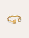 Anillo Personalizado Letter Spark Acero Baño Oro