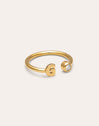 Anillo Personalizado Letter Spark Acero Baño Oro