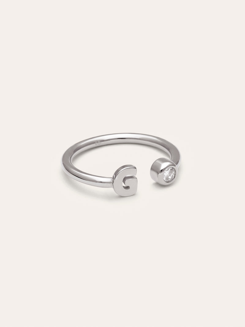 Anillo Personalizado Letter Spark Acero