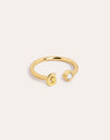 Letter Diamond Personalized Gold Ring