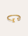 Anillo Personalizado Letter Spark Acero Baño Oro