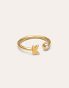 Anillo Personalizado Letter Spark Acero Baño Oro