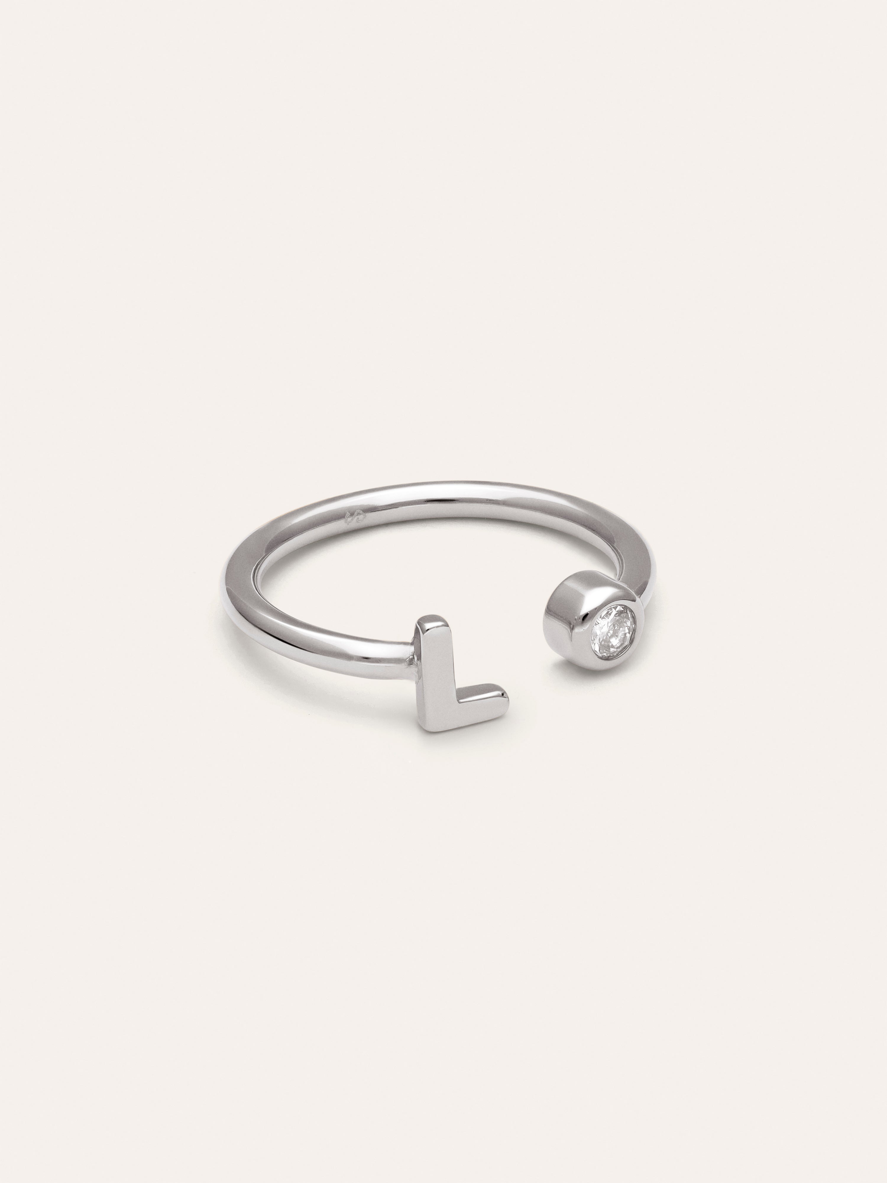 Anillo Personalizado Letter Spark Acero