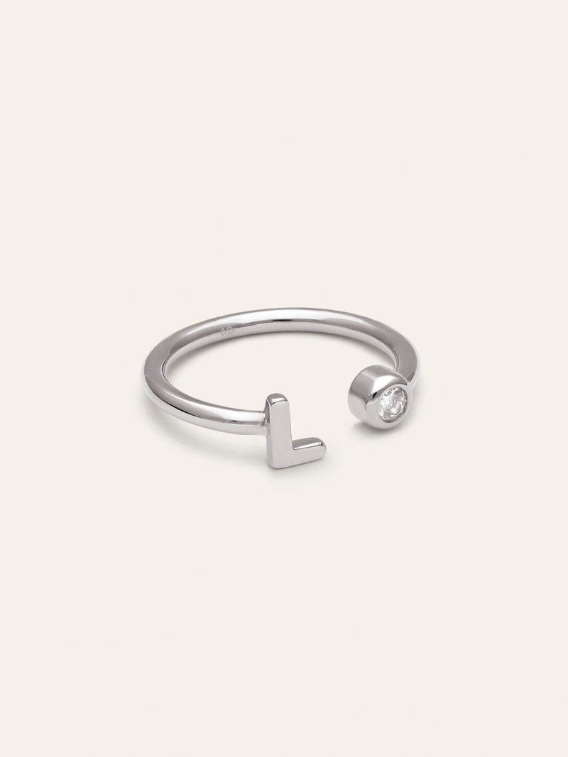 Anillo Personalizado Letter Spark Acero