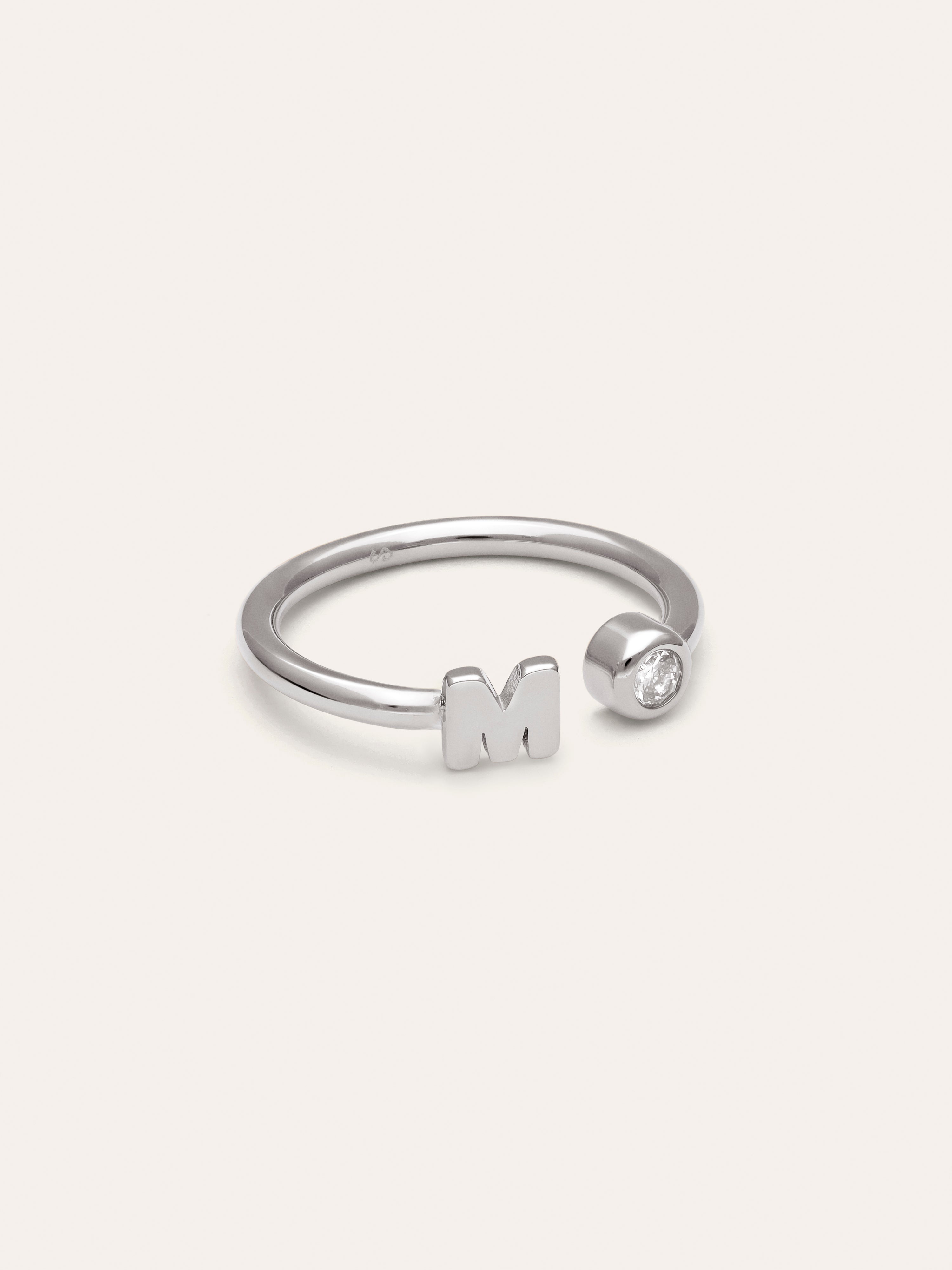 Anillo Personalizado Letter Spark Acero
