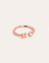 Letter Diamond Personalized Rose Gold Ring