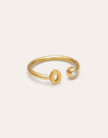Anillo Personalizado Letter Spark Acero Baño Oro