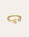Anillo Personalizado Letter Spark Acero Baño Oro