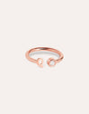 Letter Diamond Personalized Rose Gold Ring