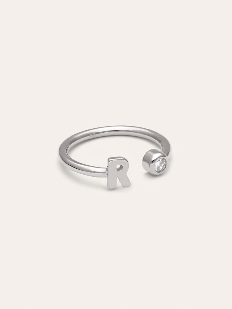 Anillo Personalizado Letter Spark Acero