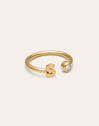 Anillo Personalizado Letter Spark Acero Baño Oro