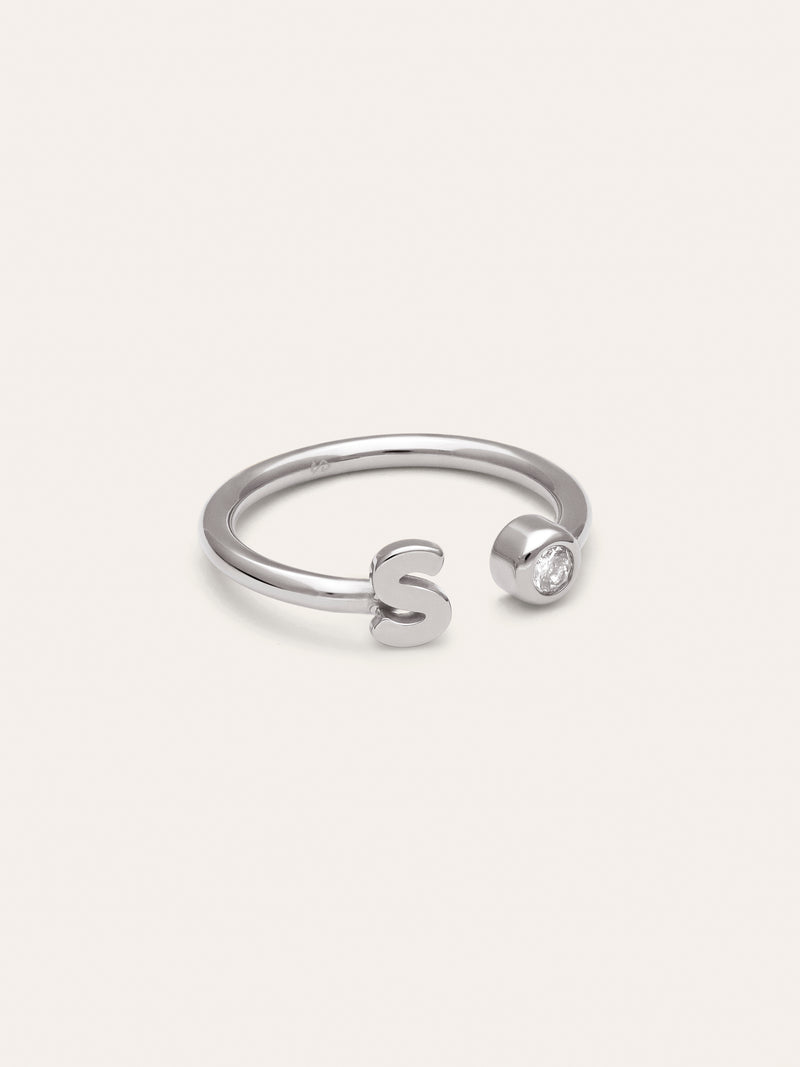 Anillo Personalizado Letter Spark Acero