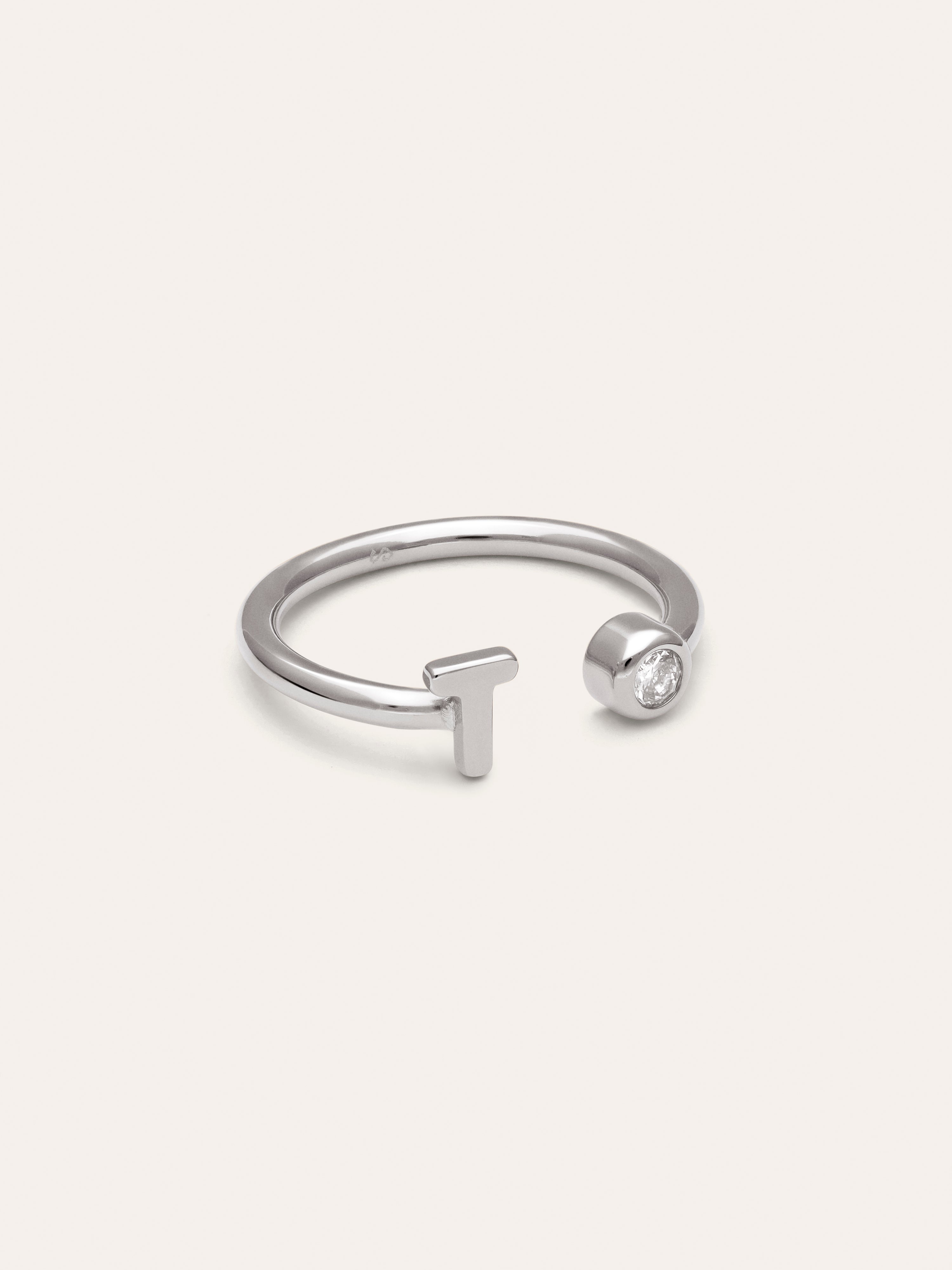 Anillo Personalizado Letter Spark Acero