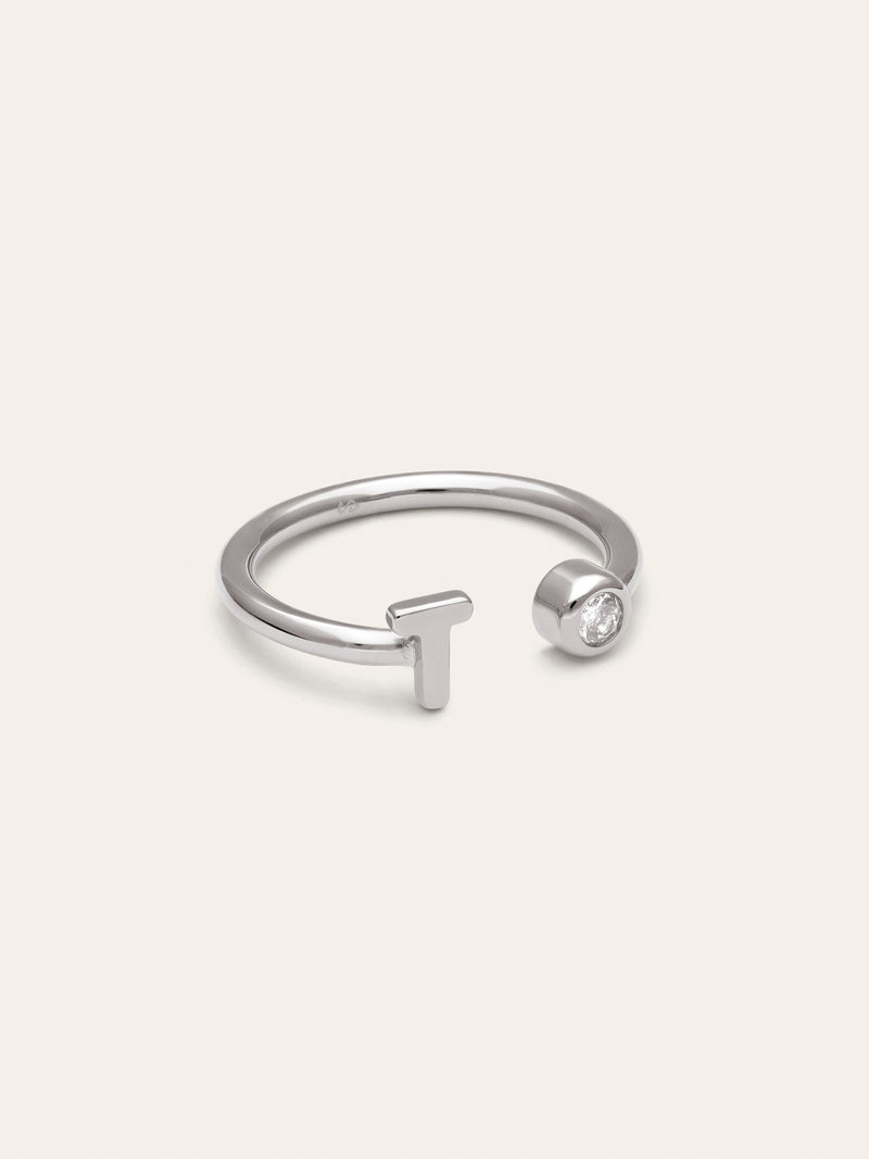 Anillo Personalizado Letter Spark Acero