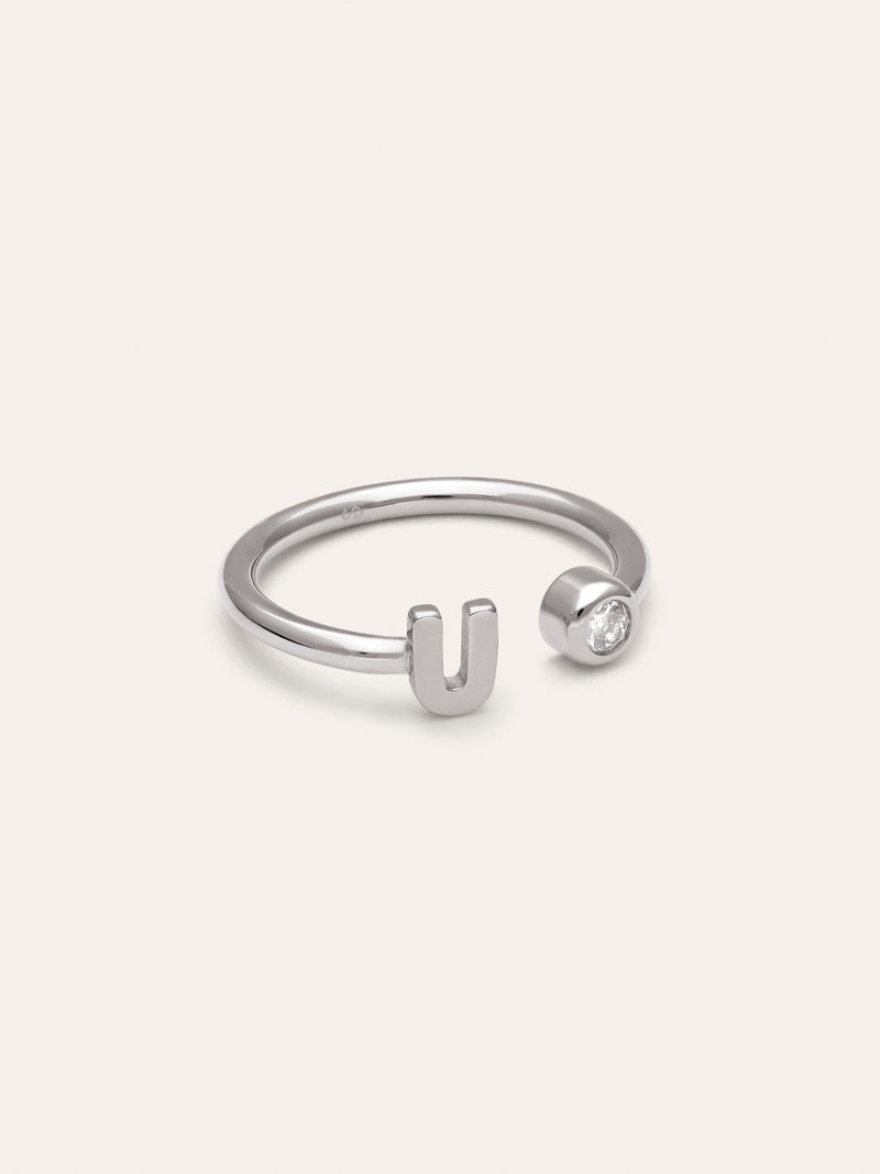 Anillo Personalizado Letter Spark Acero