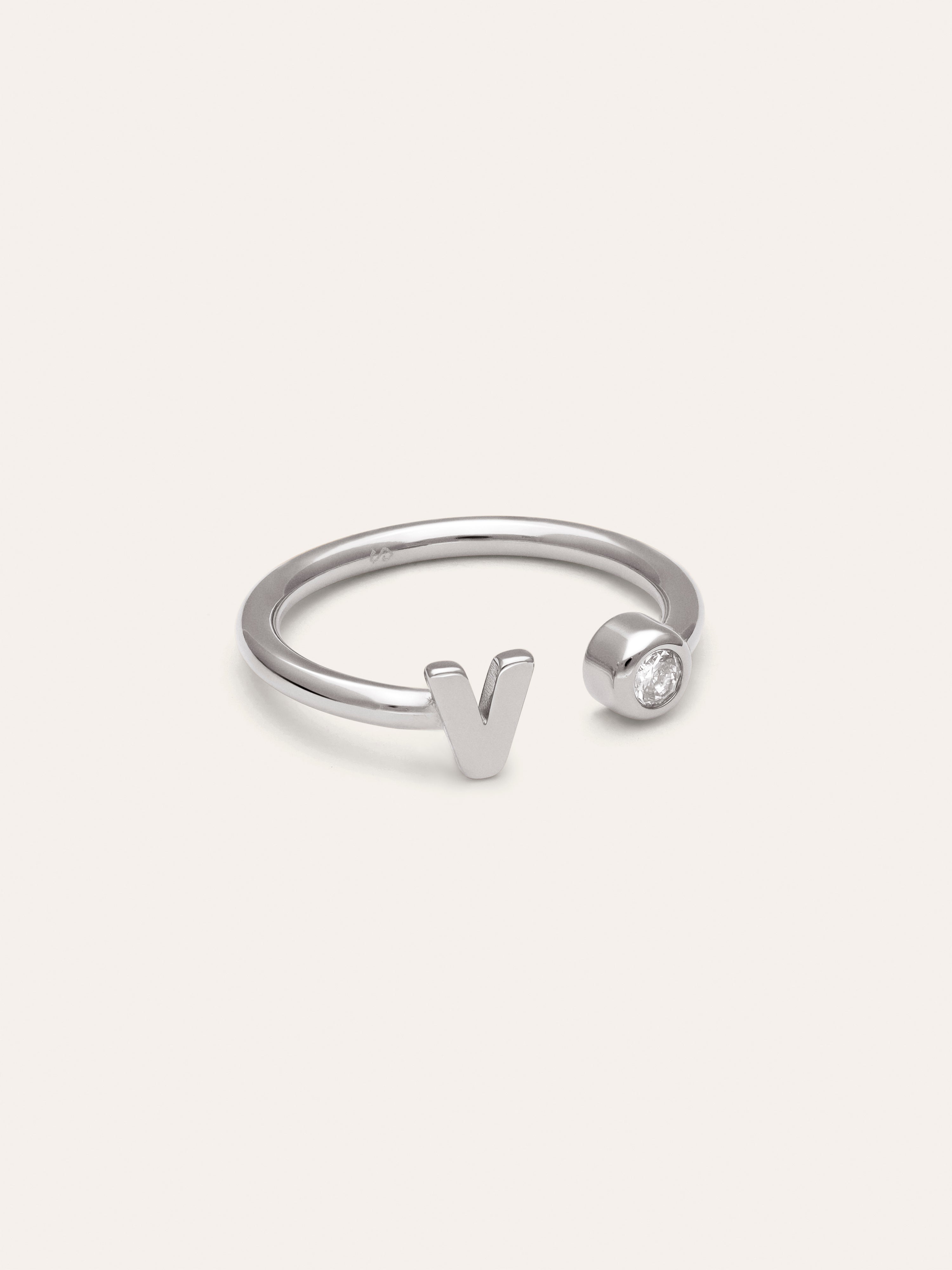 Anillo Personalizado Letter Spark Acero
