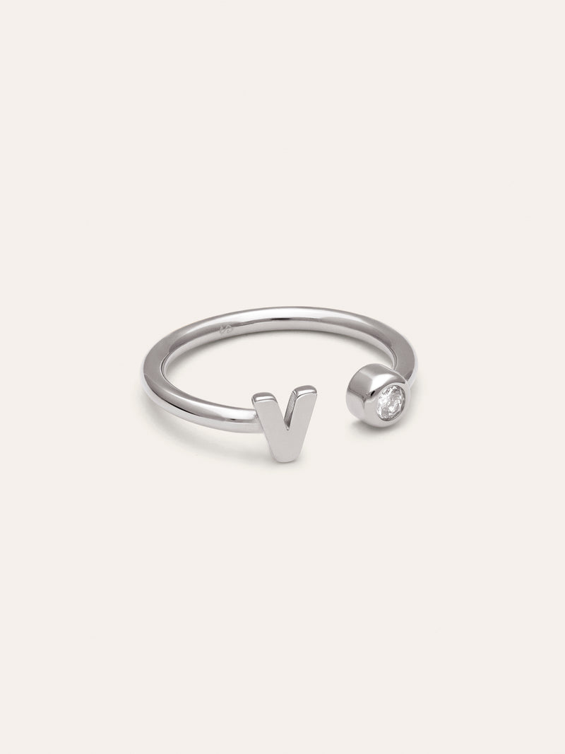 Anillo Personalizado Letter Spark Acero