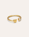 Anillo Personalizado Letter Spark Acero Baño Oro