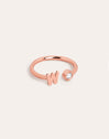 Letter Diamond Personalized Rose Gold Ring