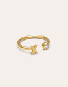 Anillo Personalizado Letter Spark Acero Baño Oro