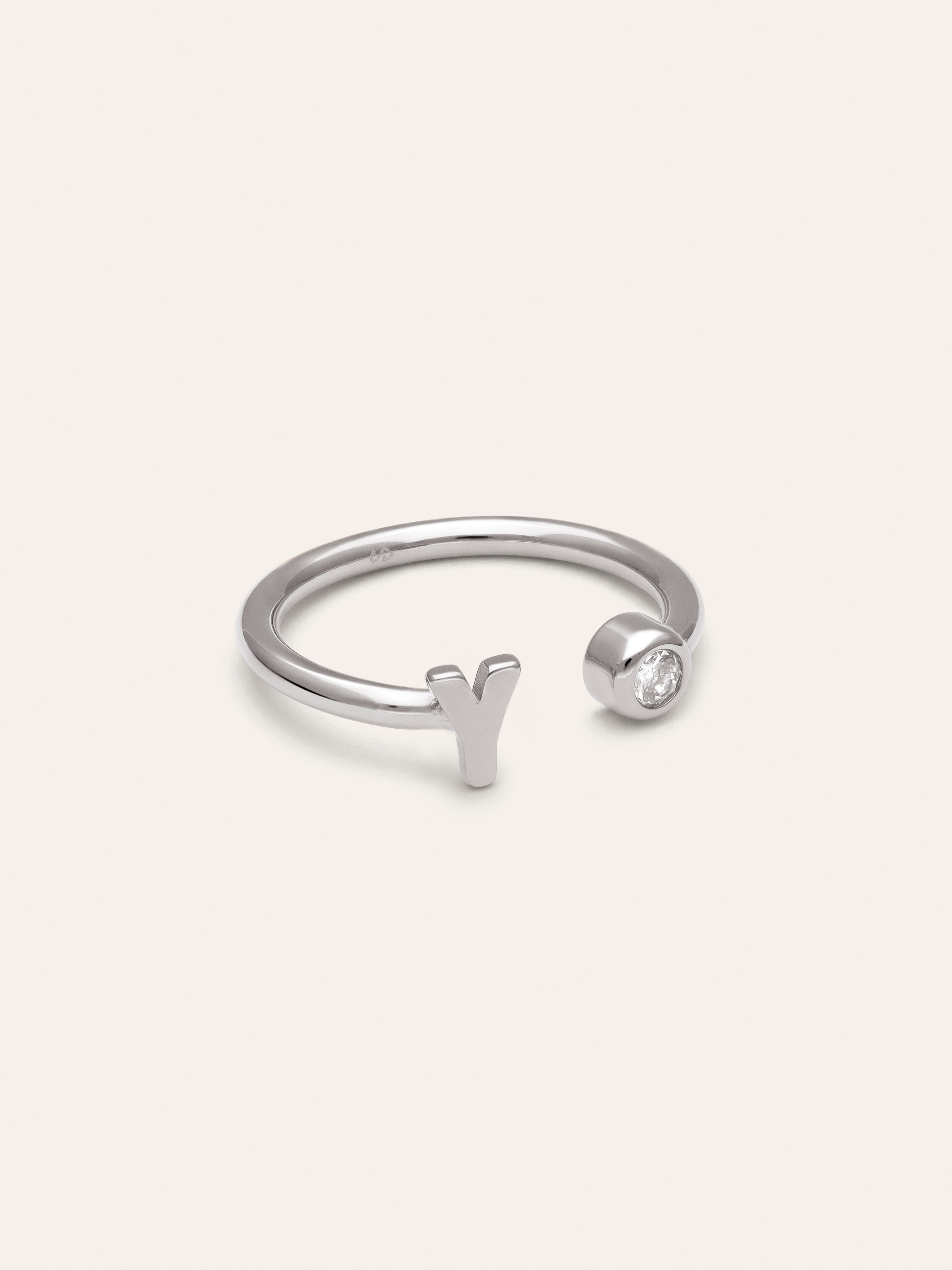 Anillo Personalizado Letter Spark Acero