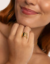 Letter Signet Personalized Gold Ring