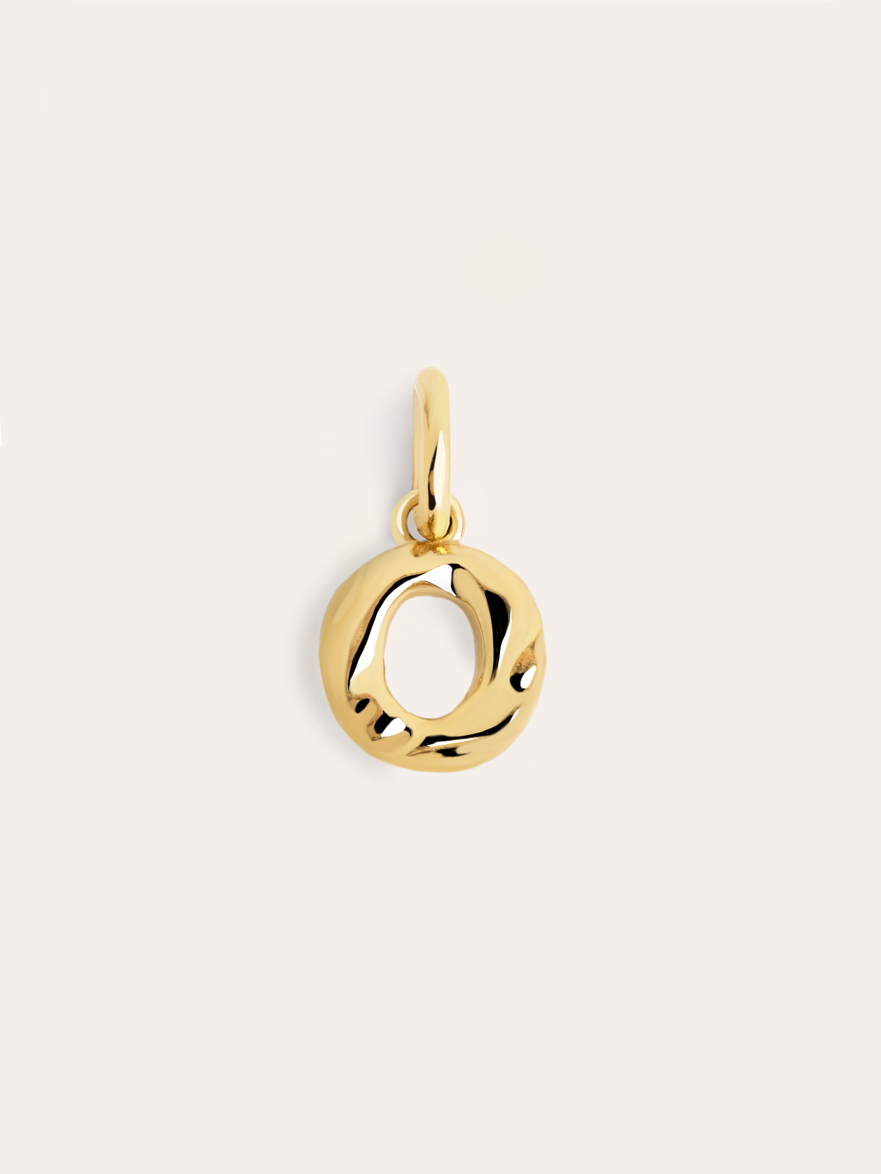 Letter Organic Gold Charm 