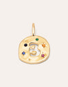 Organic Color Letter Gold Charm 