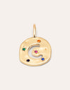 Organic Color Letter Gold Charm 