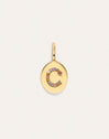 Personalisierter Signet Letter Colors Charm vergoldet