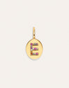 Personalisierter Signet Letter Colors Charm vergoldet