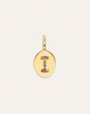 Personalisierter Signet Letter Colors Charm vergoldet