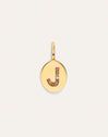 Personalisierter Signet Letter Colors Charm vergoldet
