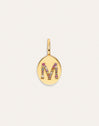 Personalisierter Signet Letter Colors Charm vergoldet