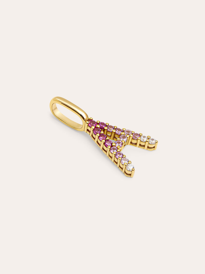 Charm Letter Spark Sakura 18K Gold Plated
