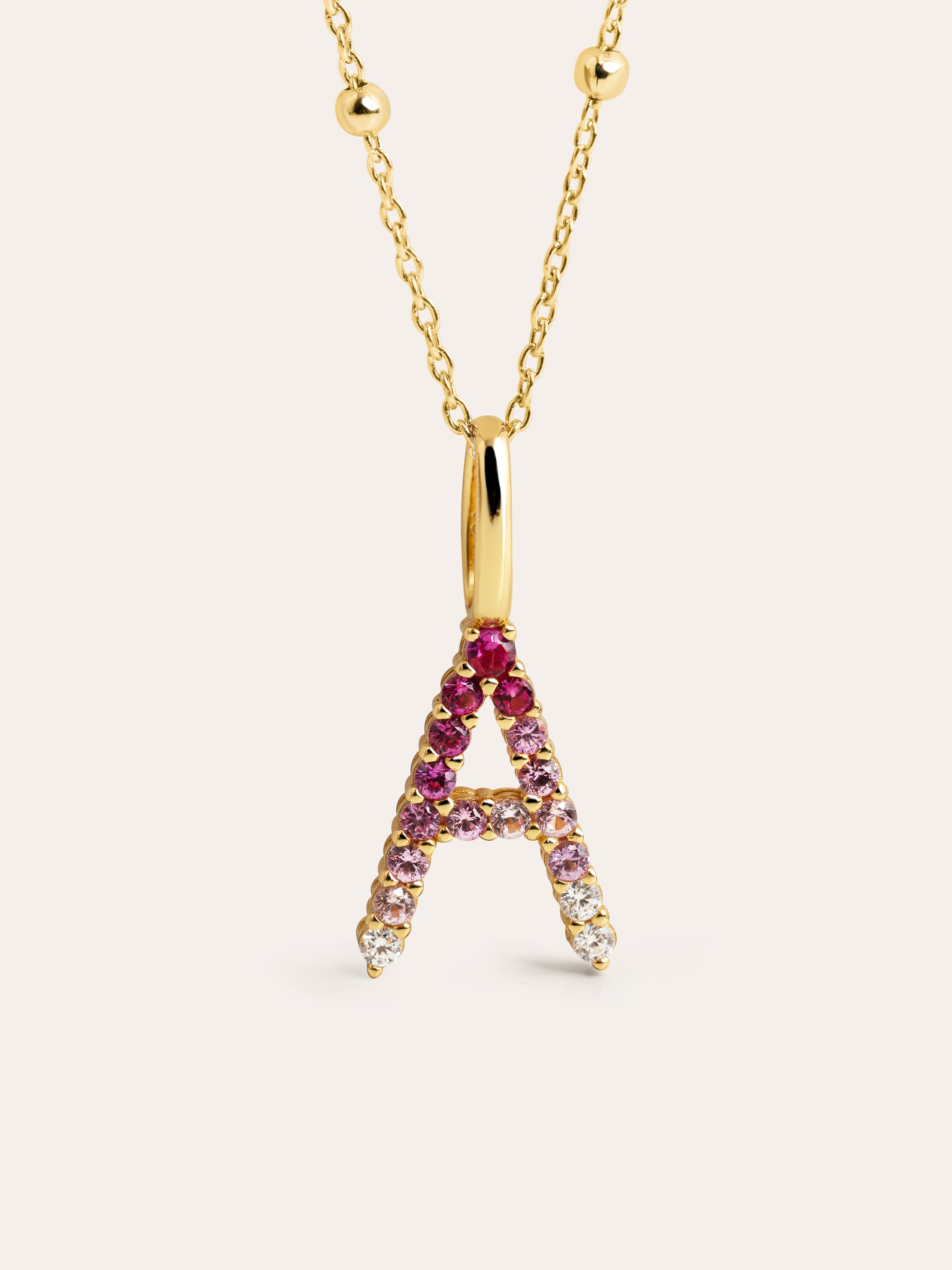 Charm Letter Spark Sakura 18K Gold Plated