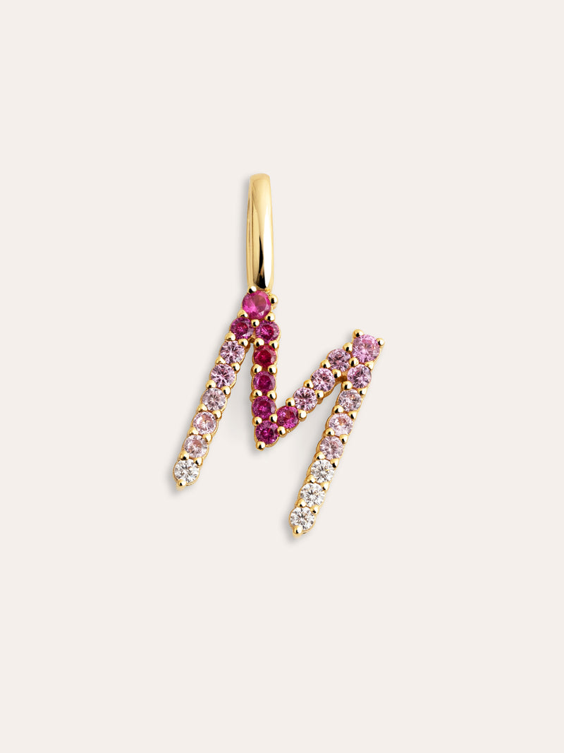 Charm Letter Spark Sakura 18K Gold Plated