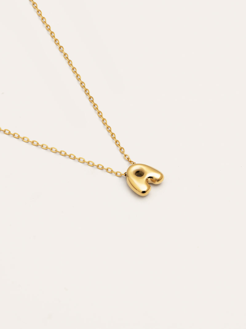 Personalisierte Halskette Hailey Buchstabe Edelstahl mit Goldbeschichtung