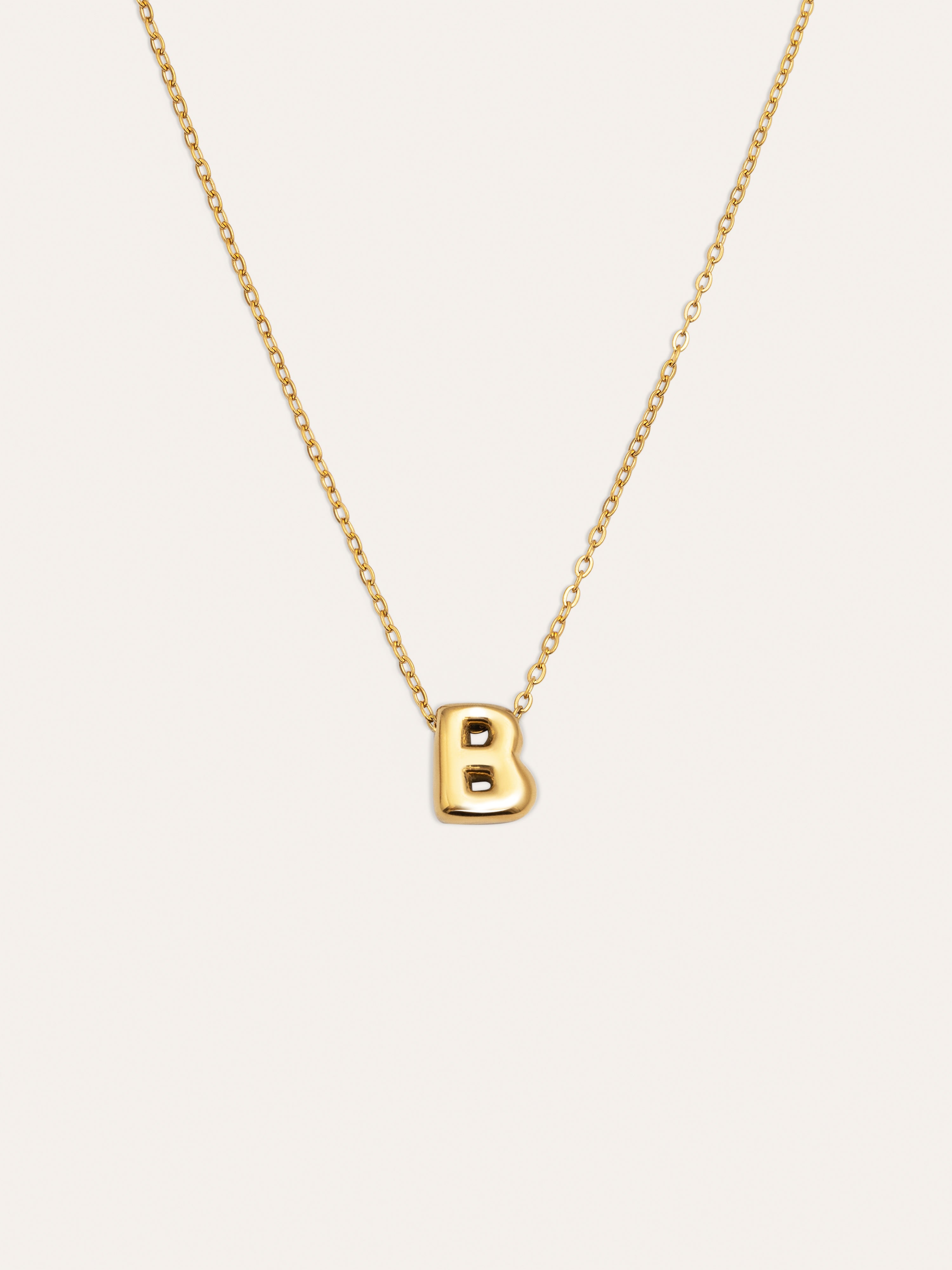 Personalisierte Halskette Hailey Buchstabe Edelstahl mit Goldbeschichtung