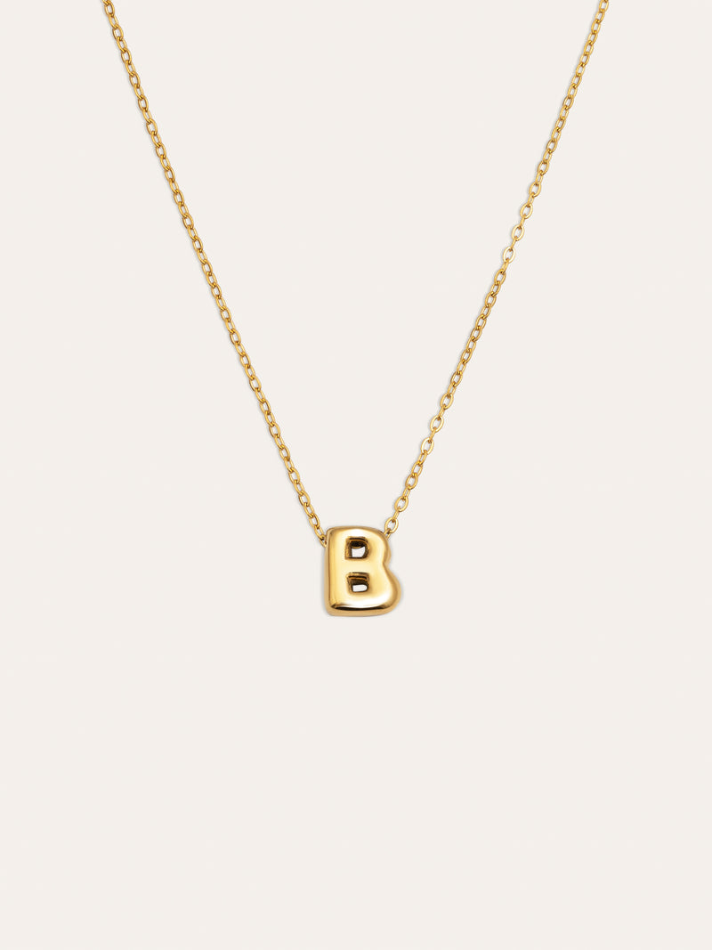Personalisierte Halskette Hailey Buchstabe Edelstahl mit Goldbeschichtung
