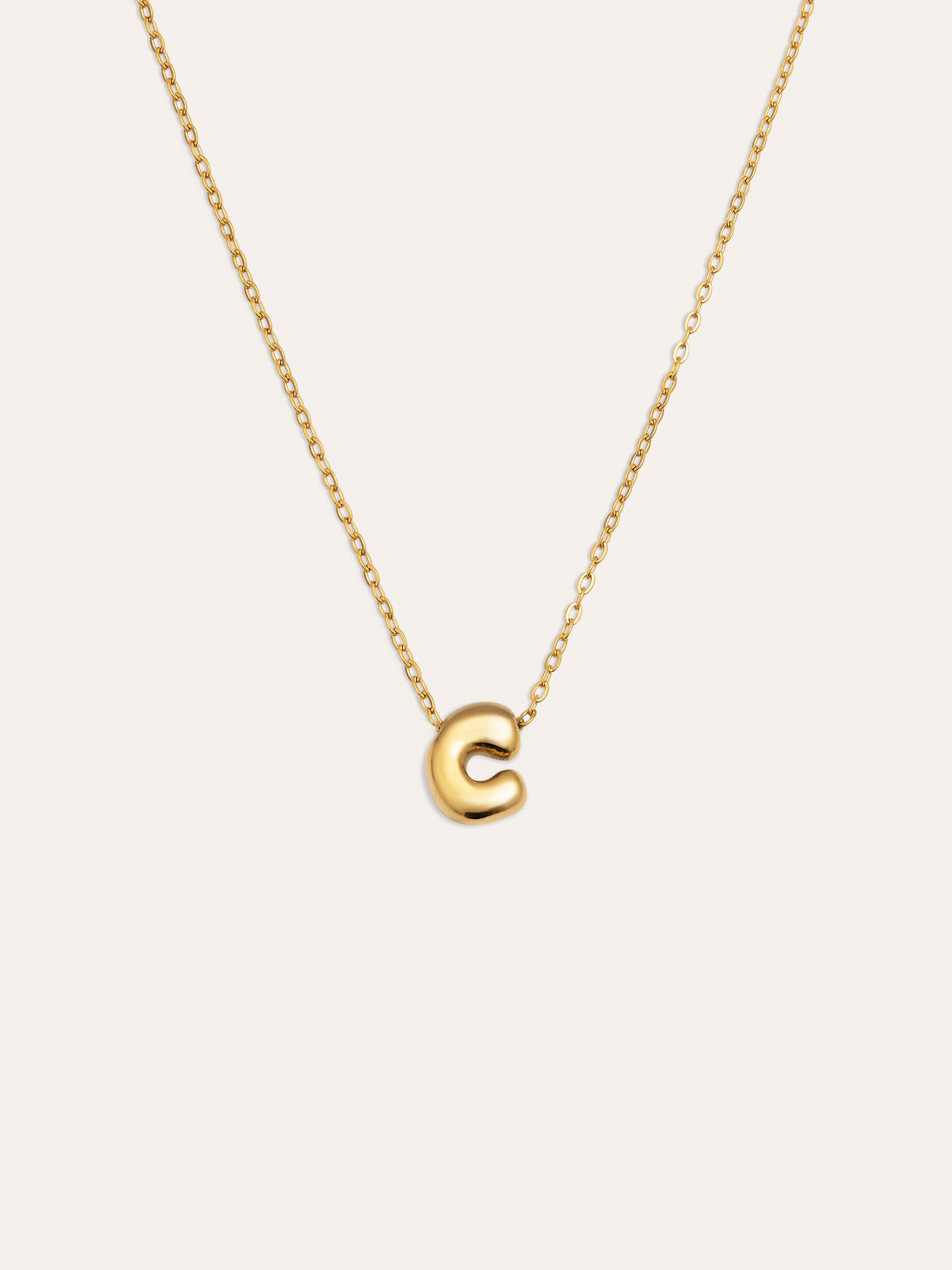 Personalisierte Halskette Hailey Buchstabe Edelstahl mit Goldbeschichtung